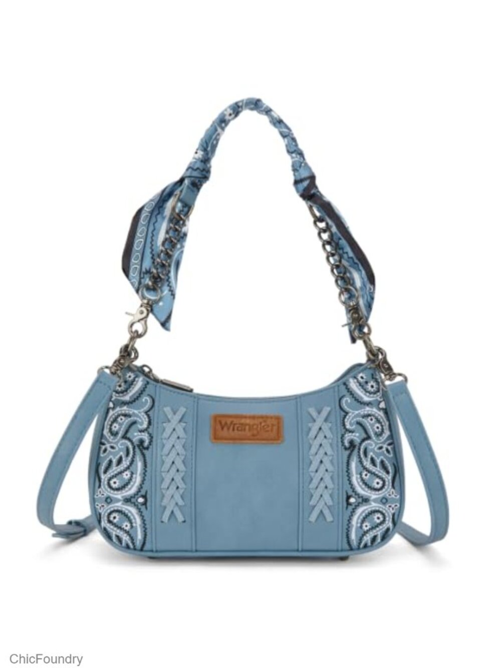 Faux Leather Hobo Shoulder Bag Western Paisley Crossbody Purse